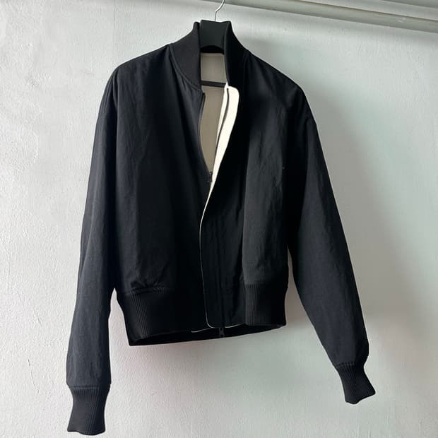 yohji yamamoto reversible bomber jacket