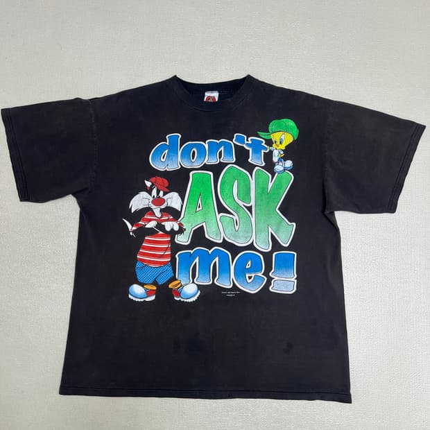 90s Looney Tunes "Don't Ask Me!" 빈티지 티셔츠