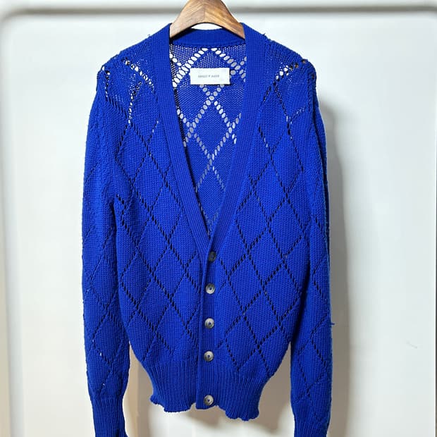Ernest W.Baker Argyle Crochet Cardigan