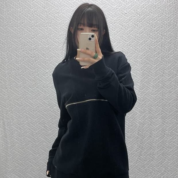 디젤 올드스쿨 스트릿 펑크 지퍼 디테일 맨투맨 L C09913