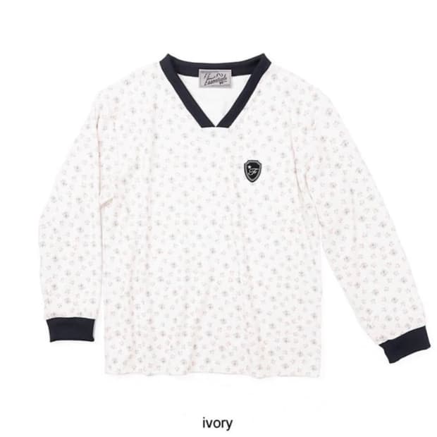 샵페어리 플라워 테리 셔츠 아이보리