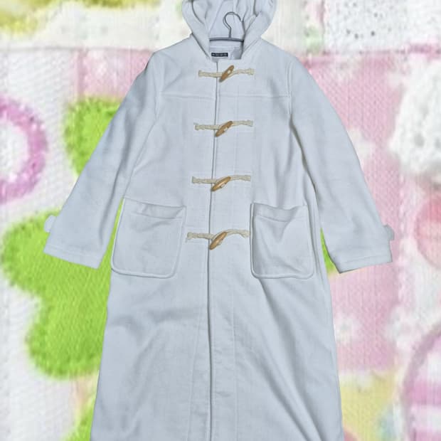 빈티지 모리걸 떡볶이 롱코트 쌩 화이트 달빛천사 삿포로