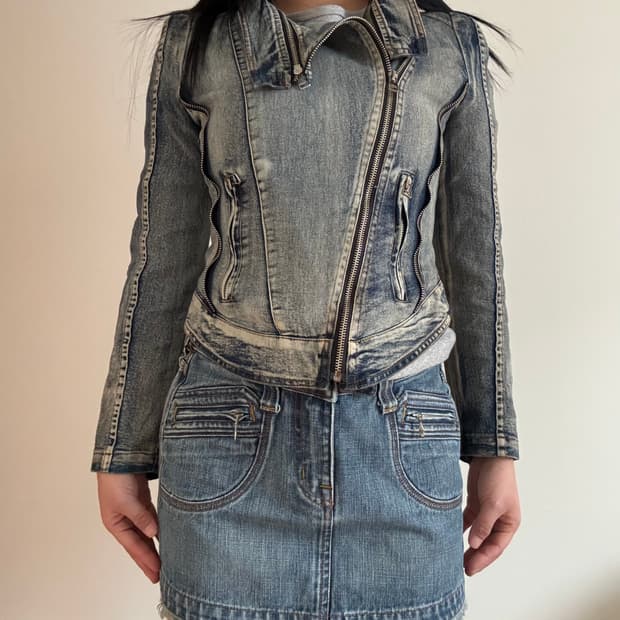데님 라이더 자켓