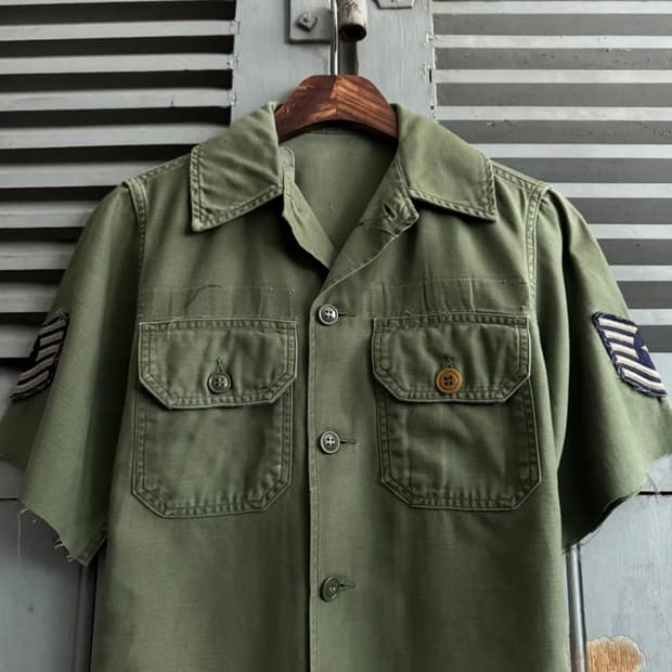 [S]60's 오리지널 U.S ARMY OG-107 컷오프 셔츠