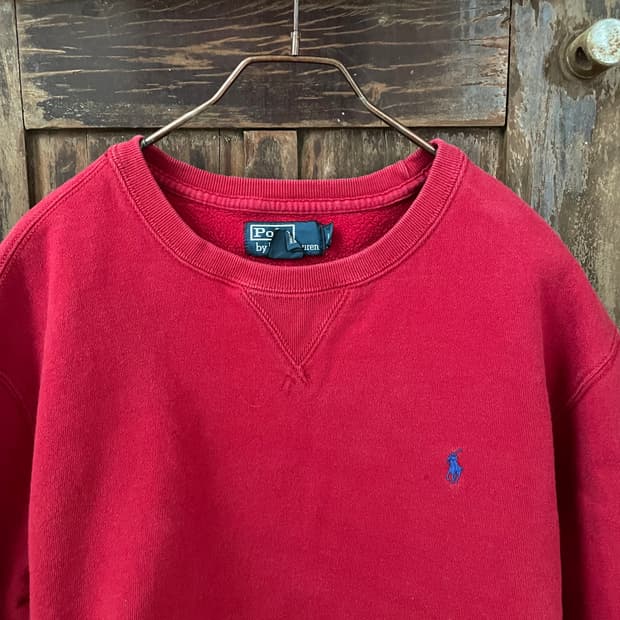 폴로 랄프로렌 레드 스웻셔츠
