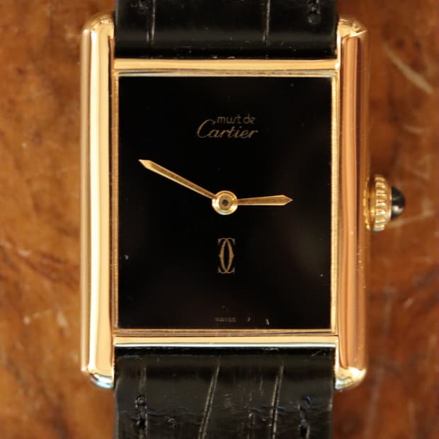 까르띠에 탱크머스트 오닉스 블랙다이얼LM