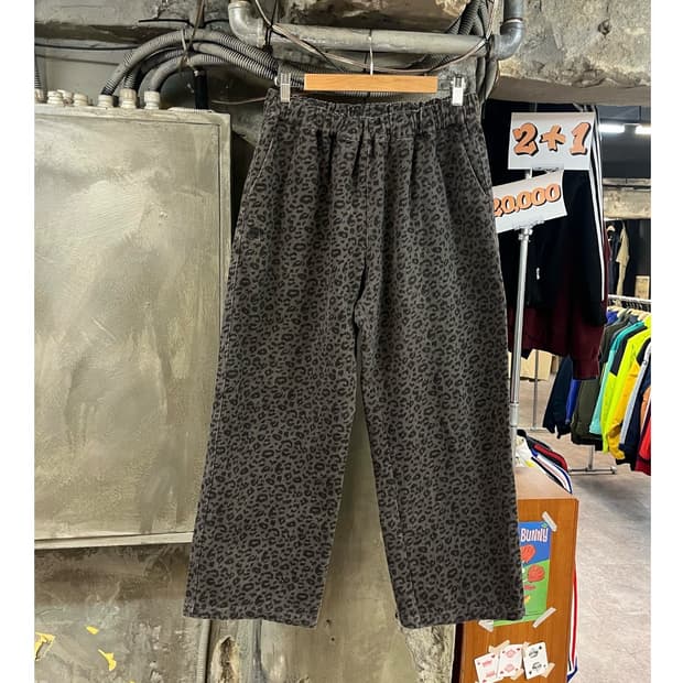 브라운브레스 레오파드 밴딩 팬츠 차콜 XL #csz3638