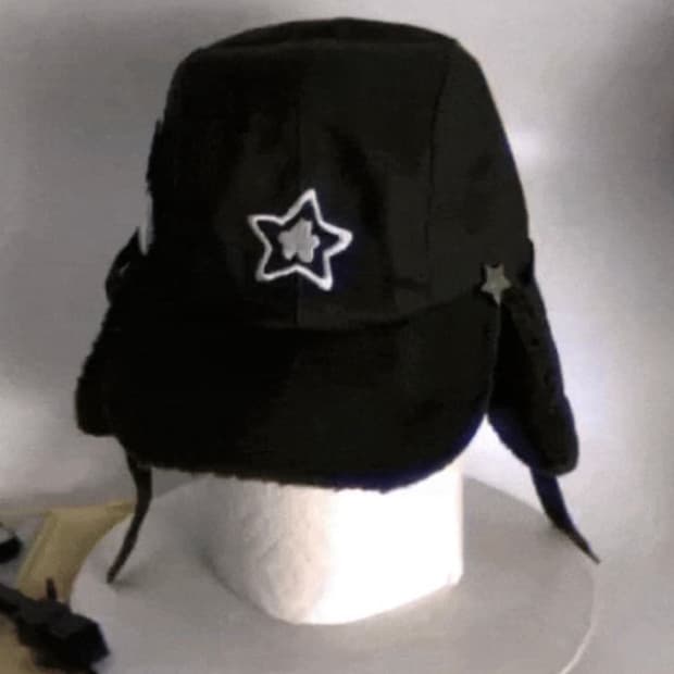 (새상품) 스타팀 파일럿 햇 모자 캡 블랙