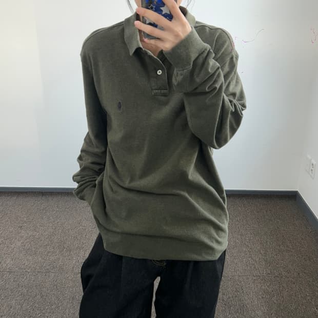 Polo 폴로 퍼플포니 카키 카라티