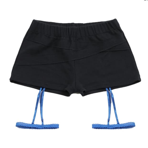오스하이 가터 쇼츠 블랙