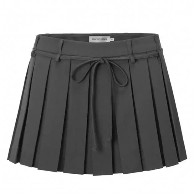 쓰리타임즈 치어리 스커트s 그레이