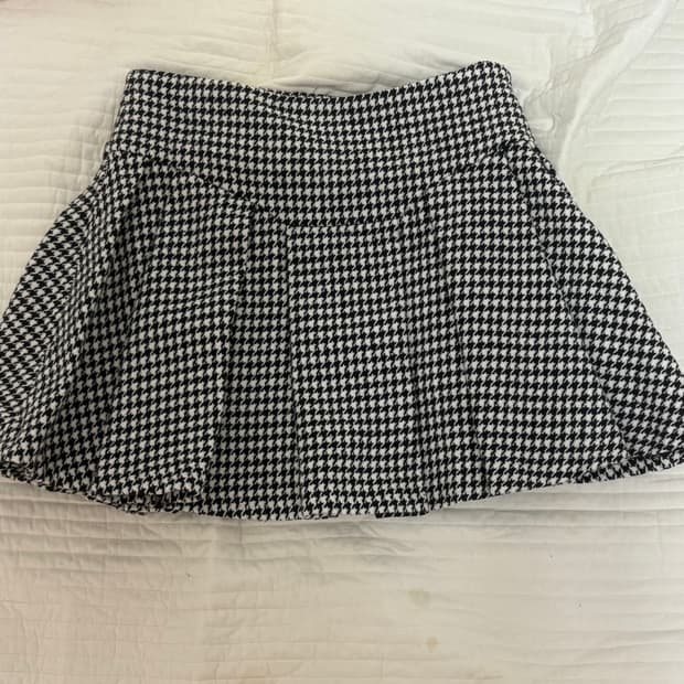 일본 빈티지 체크 미니 스커트