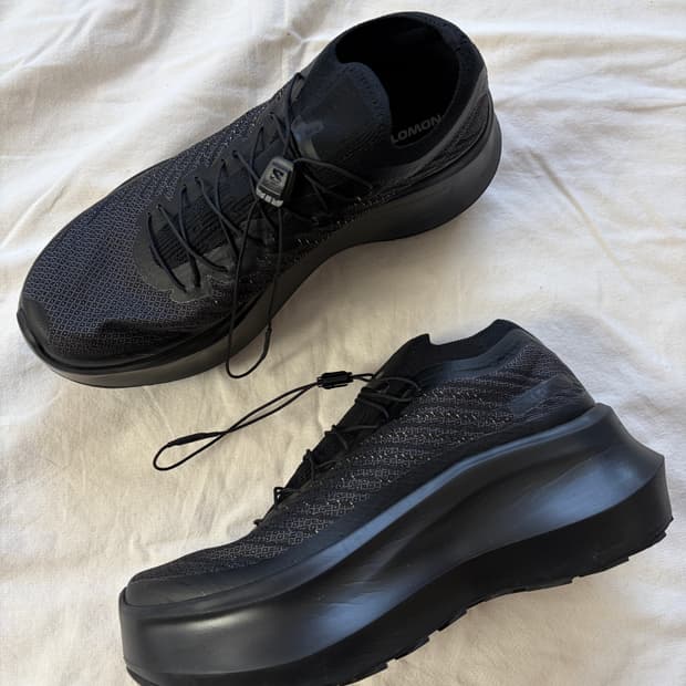 살로몬 x 꼼데가르송 옴므 펄사 플랫폼 블랙 CDG x Salomon