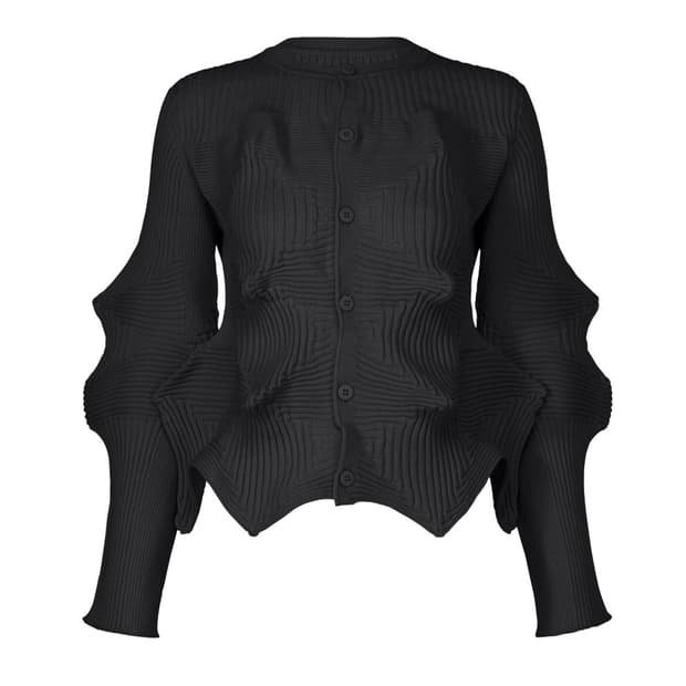 이세이미야케 링키지 가디건 블랙