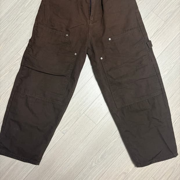 브라운 면 팬츠