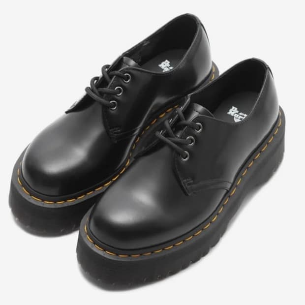 닥터마틴 1461 쿼드 블랙 폴리시드 스무스