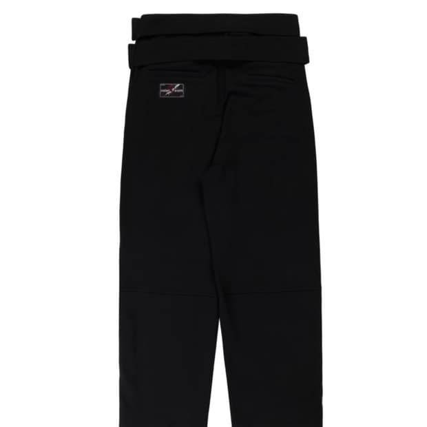 EOS DOUBLE STRAP SWEAT PANTS IN BLACK 