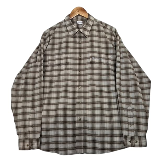 Columbia 콜롬비아 자수 로고 체크 셔츠