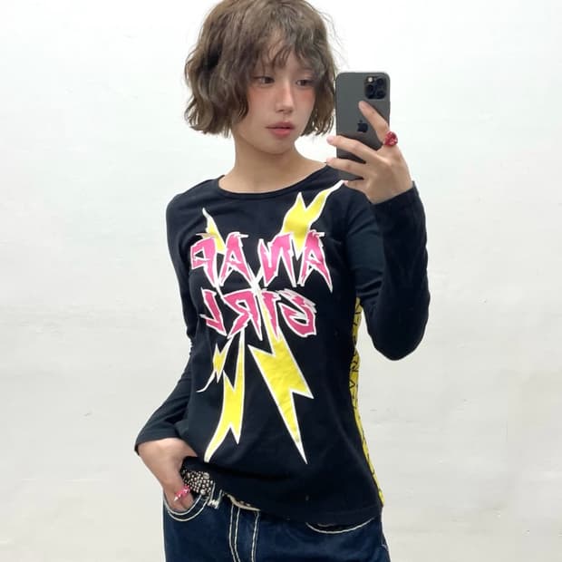 boldlover 빈티지 긴팔 티셔츠