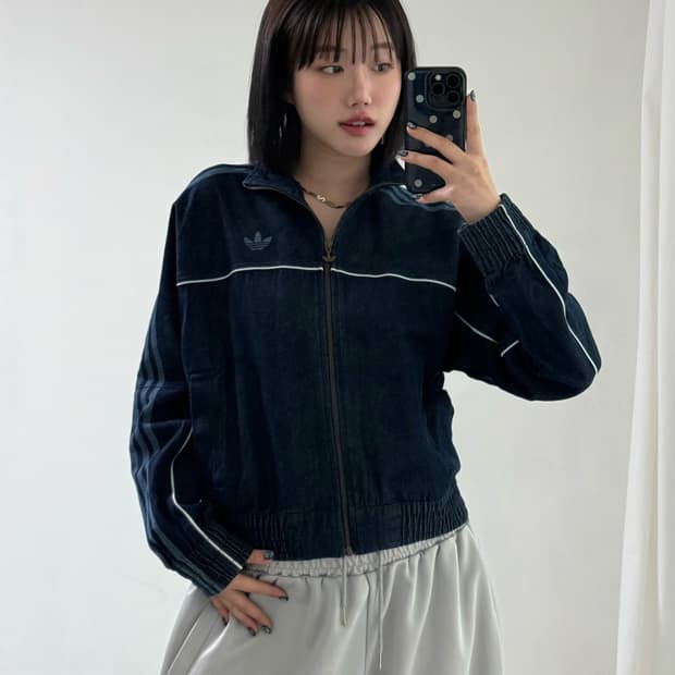 아디다스 데님 자켓