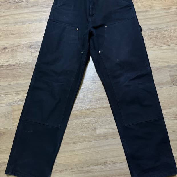 30 칼하트 wip 더블니 팬츠 블랙