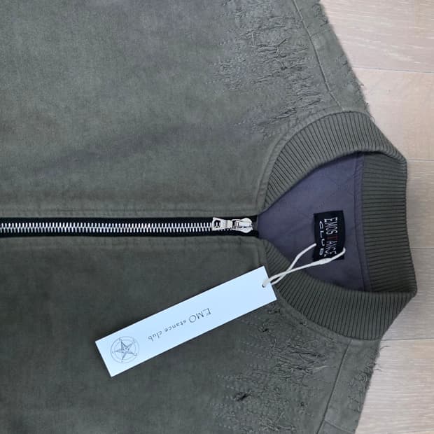 에모스탠스클럽 카키 몰스킨 봄버