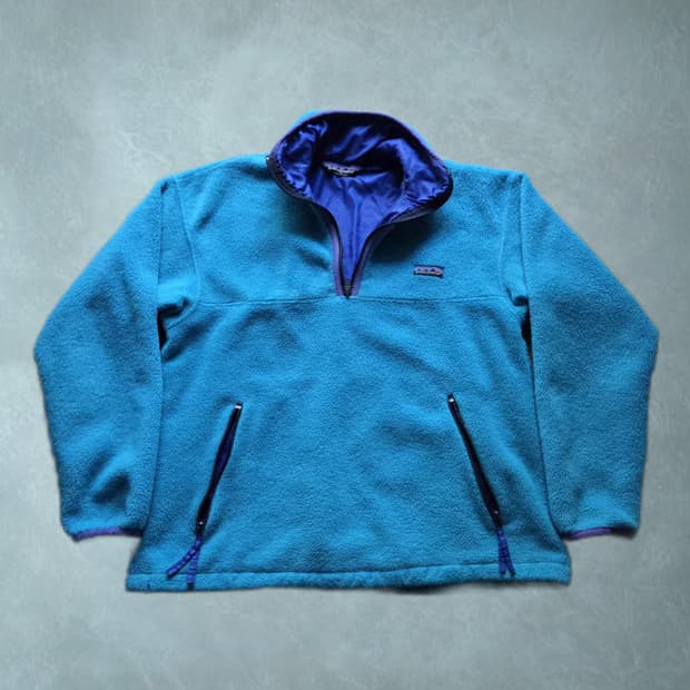 (S/~55)파타고니아 Usa 글리세이드 집업 신칠라 하늘색