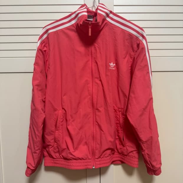 아디다스 락업 트랙탑 바람막이 핑크 S