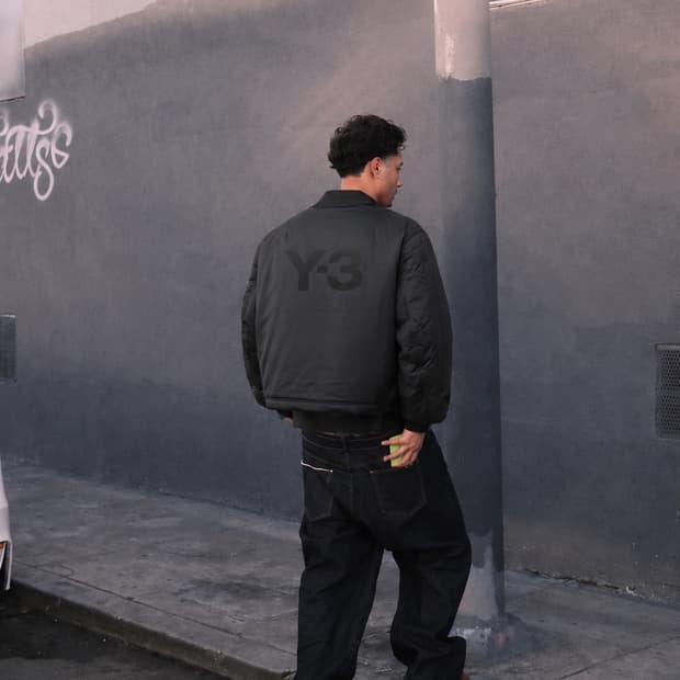 Y-3 YAMAMOTO BLACK BOMBER JACKET L