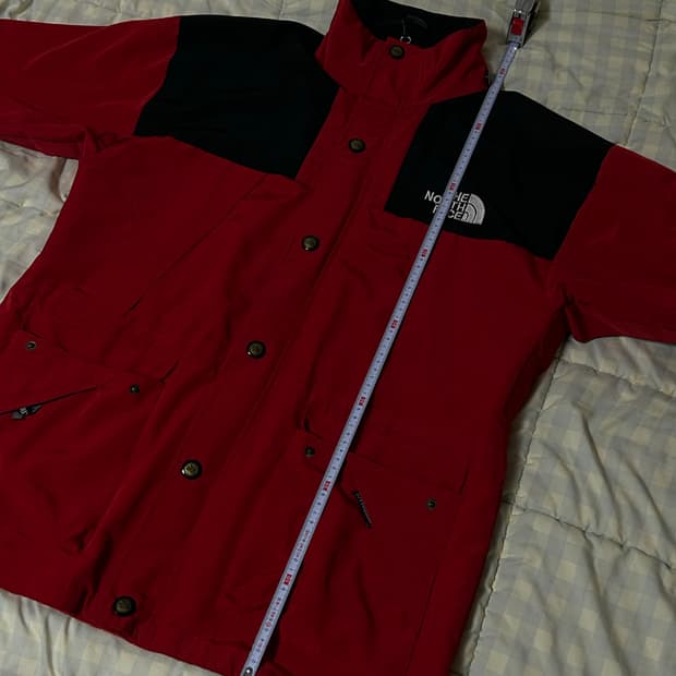 노스페이스 바람막이 레드