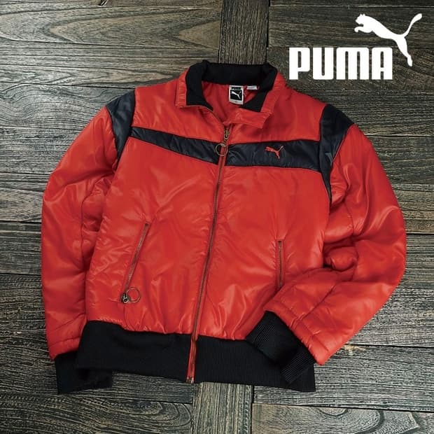 [푸마] 로고 빈티지 프린팅 경량 패딩 자켓 M19934