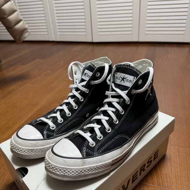 스투시 컨버스 블랙 285 박스 있음