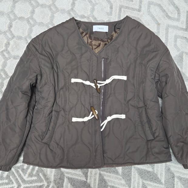 twee브라운누빔 떡코 패딩