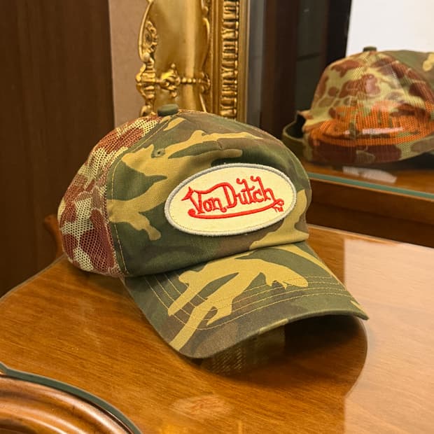 본더치 y2k 카모 볼캡