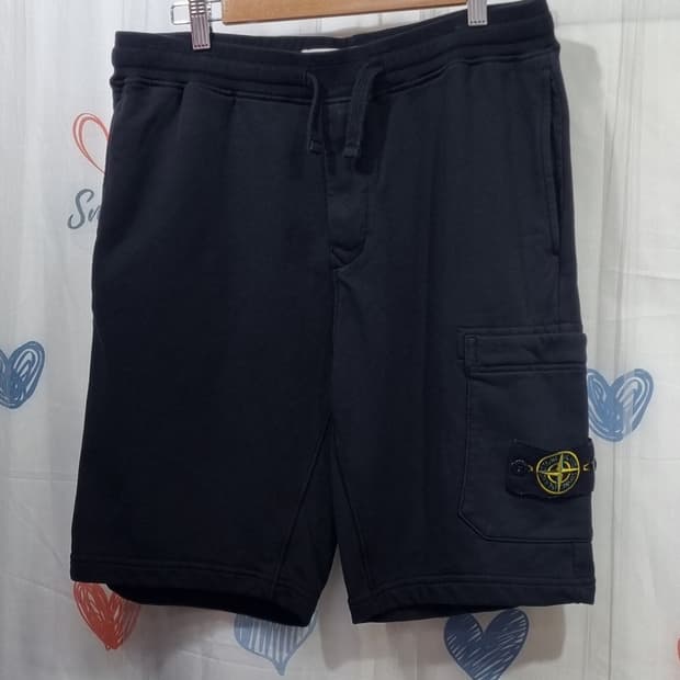 정품) 스톤 아일랜드  가먼트다이 코튼 반바지 