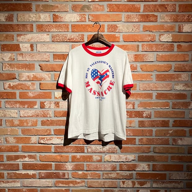 80~90s USA 빈티지 헤인즈 링거 티셔츠