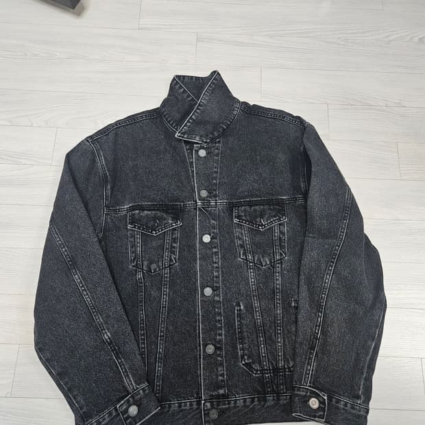 브랜디드 흑청 데님 자켓 XL
