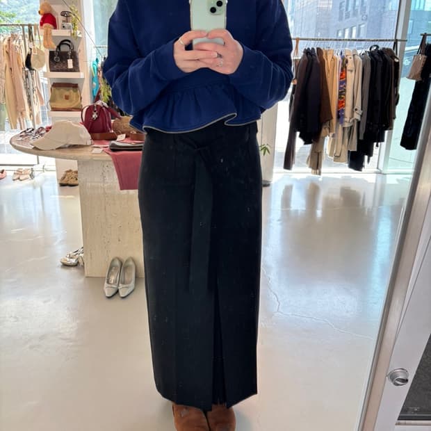 MSGM Zip Trim Peplum Sweatshirt