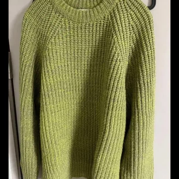 애프터프레이 인타르시아 니트 m 라임