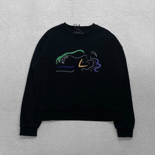 앤더슨벨 유니섹스 핫 스프링스 크루넥 맨투맨 블랙