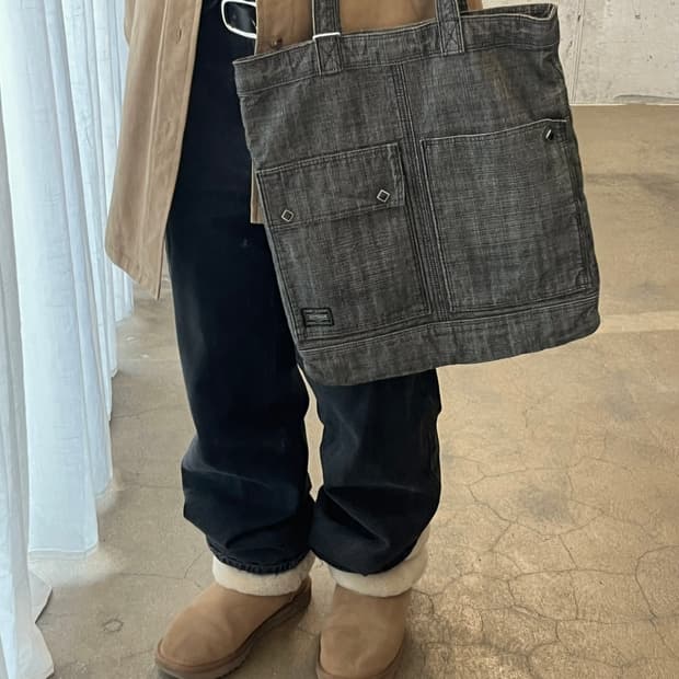 PORTER 포터 데님백 그레이