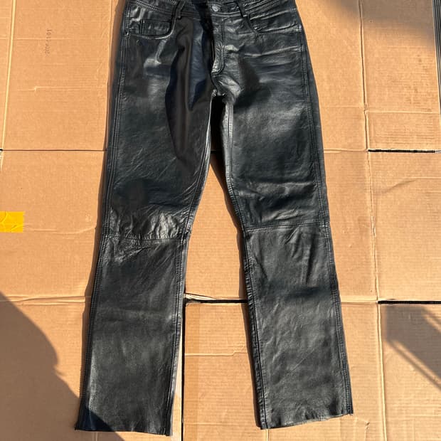 빈티지 레더팬츠