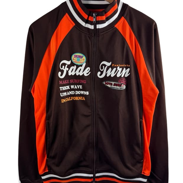 JPN 서핑테마 브라운오렌지 져지2380