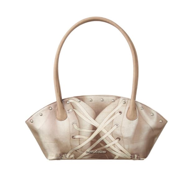 2000아카이브스 corset half moon bag brown 코르셋