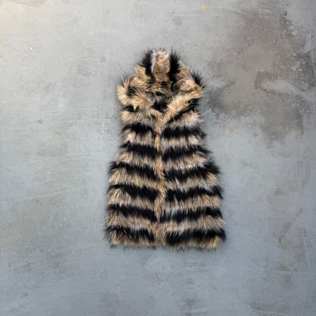 O'2nd 여우 라쿤 퍼 베스트