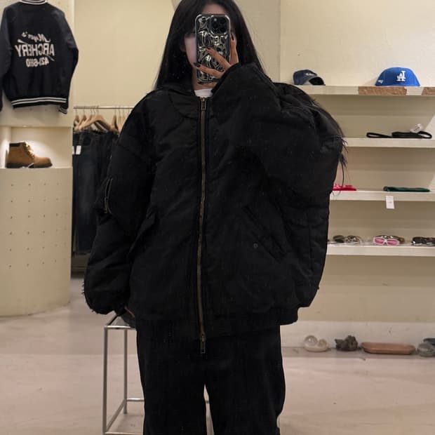 프로젝트 데미지 리워크 후드 봄버자켓 U1249