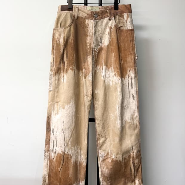 앤더슨벨 타우니 베이지 프린티드 데님 팬츠