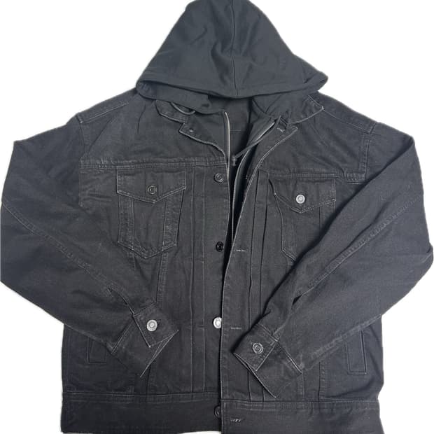 [준지] 데님 흑청 트러커 46사이즈