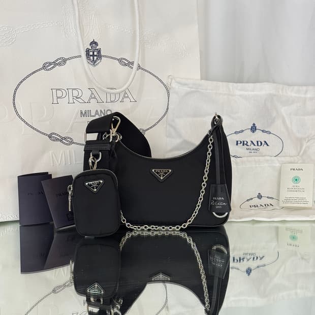 [정품] 프라다 리나일론 2005 리에디션 테수토 호보백 