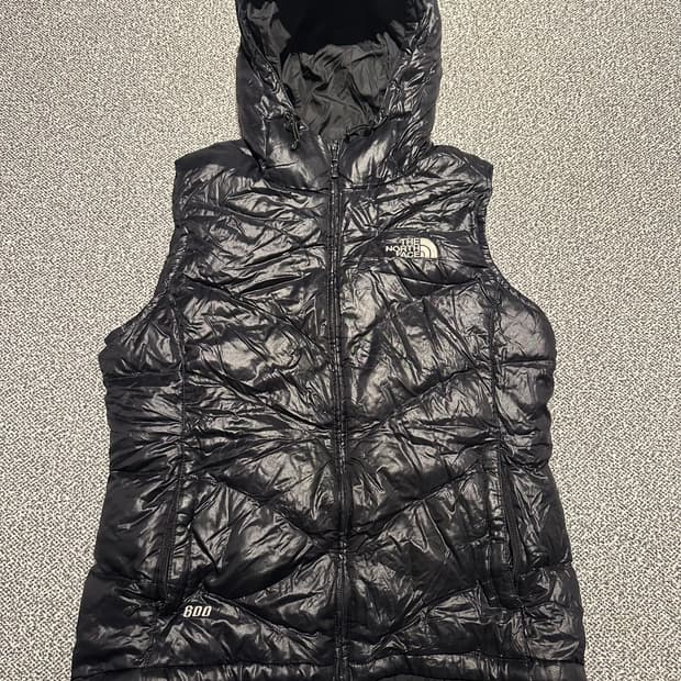 노스페이스 600 블랙 패딩 베스트 85